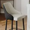 Diamic Black Faux Leather Upholstered Counter Stool, 1 Piece