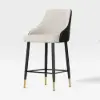Diamic Black Faux Leather Upholstered Counter Stool, 1 Piece