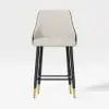 Diamic Black Faux Leather Upholstered Counter Stool, 1 Piece