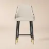 Diamic Black Faux Leather Upholstered Counter Stool, 1 Piece