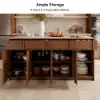 Panvyr Island & Stool Set 72" Sintered Stone Kitchen Island with 2 Counter Stools