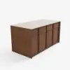 Panvyr Island & Stool Set 72" Sintered Stone Kitchen Island with 2 Counter Stools