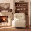 Genuine Leather Power Swivel Rocker Recliner Accent Chair with Phone Holder – AUD-H2973