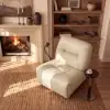 Genuine Leather Power Swivel Rocker Recliner Accent Chair with Phone Holder – AUD-H2973