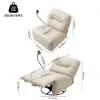 Genuine Leather Power Swivel Rocker Recliner Accent Chair with Phone Holder – AUD-H2973