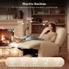 Genuine Leather Power Swivel Rocker Recliner Accent Chair with Phone Holder – AUD-H2973
