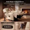 Genuine Leather Power Swivel Rocker Recliner Accent Chair with Phone Holder – AUD-H2973