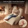 Genuine Leather Power Swivel Rocker Recliner Accent Chair with Phone Holder – AUD-H2973
