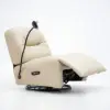 Genuine Leather Power Swivel Rocker Recliner Accent Chair with Phone Holder – AUD-H2973
