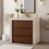 36" Single Bathroom Vanity with Ceramic Sink, Sintered Stone Top
