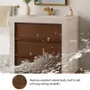 36" Single Bathroom Vanity with Ceramic Sink, Sintered Stone Top