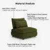 108" 3-Piece Evergreen Chenille Modular Sectional Sofa with Hidden Storage
