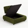 108" 3-Piece Evergreen Chenille Modular Sectional Sofa with Hidden Storage