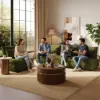 72" 2-Piece Evergreen Chenille Modular Sectional Sofa with Hidden Storage