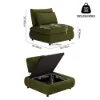 72" 2-Piece Evergreen Chenille Modular Sectional Sofa with Hidden Storage