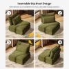 72" 2-Piece Evergreen Chenille Modular Sectional Sofa with Hidden Storage