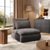72" 2-Piece Light Grey Chenille Modular Sectional Sofa with Hidden Storage