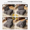 72" 2-Piece Light Grey Chenille Modular Sectional Sofa with Hidden Storage
