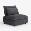 72" 2-Piece Light Grey Chenille Modular Sectional Sofa with Hidden Storage
