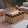 Tevara 100cm Smokeless Propane Fire Pit Table with Cover for Outdoor Patio