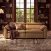 87" 2-Seater Genuine Leather Power Convertible Sleeper Sofa with Adjustable Headrests – Pillows