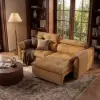 87" 2-Seater Genuine Leather Power Convertible Sleeper Sofa with Adjustable Headrests – Pillows
