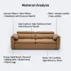 87" 2-Seater Genuine Leather Power Convertible Sleeper Sofa with Adjustable Headrests – Pillows
