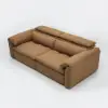 87" 2-Seater Genuine Leather Power Convertible Sleeper Sofa with Adjustable Headrests – Pillows
