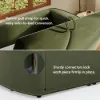 204cm Queen 3-Seater Chenille Fold-Down Sleeper Sofa with Removable Cover