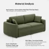 204cm Queen 3-Seater Chenille Fold-Down Sleeper Sofa with Removable Cover