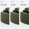 204cm Queen 3-Seater Chenille Fold-Down Sleeper Sofa with Removable Cover