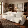 312cm 3-Seater Chenille Zero Gravity Power Reclining Sofa with Pillows & USB Port