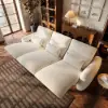 312cm 3-Seater Chenille Zero Gravity Power Reclining Sofa with Pillows & USB Port