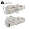 312cm 3-Seater Chenille Zero Gravity Power Reclining Sofa with Pillows & USB Port