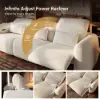 312cm 3-Seater Chenille Zero Gravity Power Reclining Sofa with Pillows & USB Port