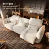 312cm 3-Seater Chenille Zero Gravity Power Reclining Sofa with Pillows & USB Port