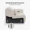312cm 3-Seater Chenille Zero Gravity Power Reclining Sofa with Pillows & USB Port