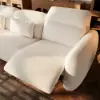 312cm 3-Seater Chenille Zero Gravity Power Reclining Sofa with Pillows & USB Port
