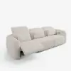 312cm 3-Seater Chenille Zero Gravity Power Reclining Sofa with Pillows & USB Port