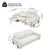 Curva 215cm Genuine Leather Power Reclining Sofa with Adjustable Headrest