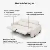 Curva 215cm Genuine Leather Power Reclining Sofa with Adjustable Headrest