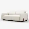 Curva 215cm Genuine Leather Power Reclining Sofa with Adjustable Headrest