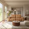 95" 2-Seater Genuine Leather Power Convertible Sleeper Sofa with Adjustable Armrests