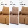 95" 2-Seater Genuine Leather Power Convertible Sleeper Sofa with Adjustable Armrests