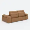 95" 2-Seater Genuine Leather Power Convertible Sleeper Sofa with Adjustable Armrests