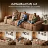 Picture of 130" 3-Seater Genuine Leather Power Convertible Sleeper Sofa with Adjustable Armrests – AUD-H2988