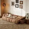 Picture of 130" 3-Seater Genuine Leather Power Convertible Sleeper Sofa with Adjustable Armrests – AUD-H2988