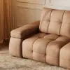 Picture of 130" 3-Seater Genuine Leather Power Convertible Sleeper Sofa with Adjustable Armrests – AUD-H2988