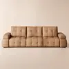 Picture of 130" 3-Seater Genuine Leather Power Convertible Sleeper Sofa with Adjustable Armrests – AUD-H2988