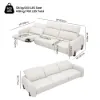 Curva 302cm Genuine Leather Power Reclining Sofa with Adjustable Headrest